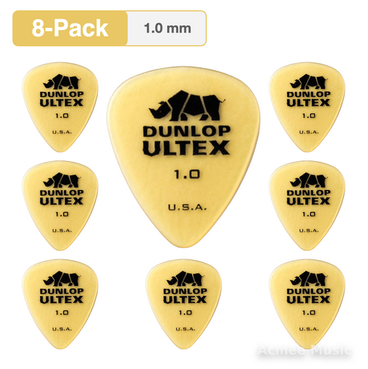 8-PACK Dunlop ULTEX STANDARD Guitar Picks【1.0mm】421-100