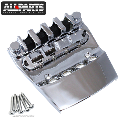 Allparts Ricky-Style Bass Bridge and Tailpiece for Rickenbacker - Chrome