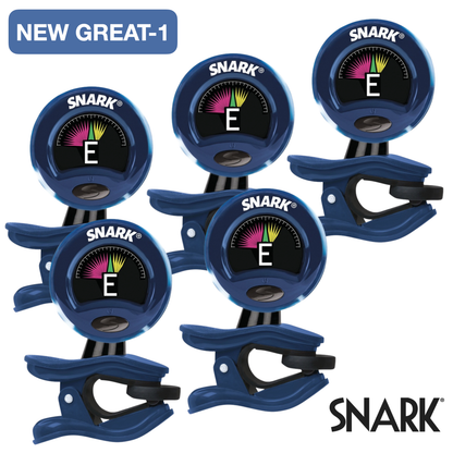 5-PACK Snark GREAT-1 Clip On Chromatic Tuner for Guitar Bass & All instruments