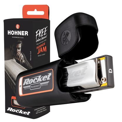 Hohner ROCKET ROCKT-D Diatonic Progressive Harmonica with Case -  Key of D