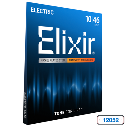 Elixir 12052 Nanoweb Light Electric Guitar Nickel-Plated Steel Strings (010-046)