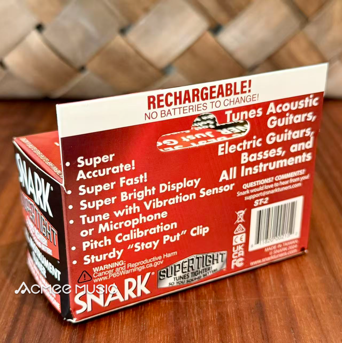 Snark ST-2 Super Tight Rechargeable Chromatic All Instruments Clip-on Tuner
