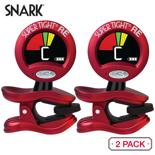 2-PACK Snark ST-2 Super Tight Rechargeable Chromatic All Instruments Clip-on Tuner