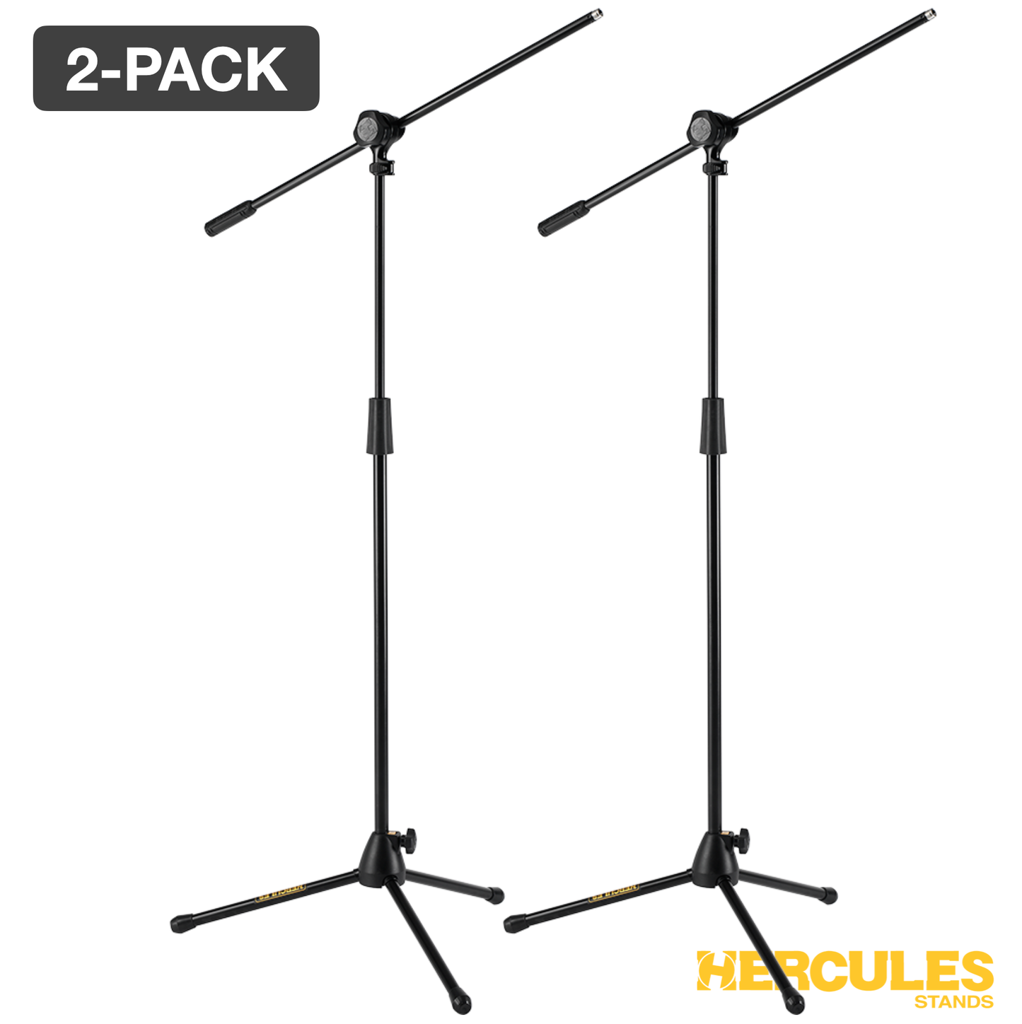 2-PACK HERCULES Stage Series MS432B 2-in-1 Tripod Microphone Boom Stand