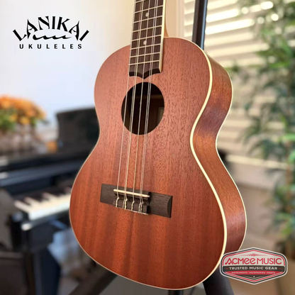 Lanikai MA-6T Mahogany 6 string Tenor Ukulele with Gig Bag, Tuner, Capo & Strap