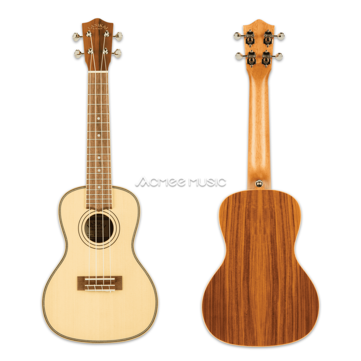 Lanikai SPST-C Solid Spruce Top Concert Ukulele with 20mm Gig Bag