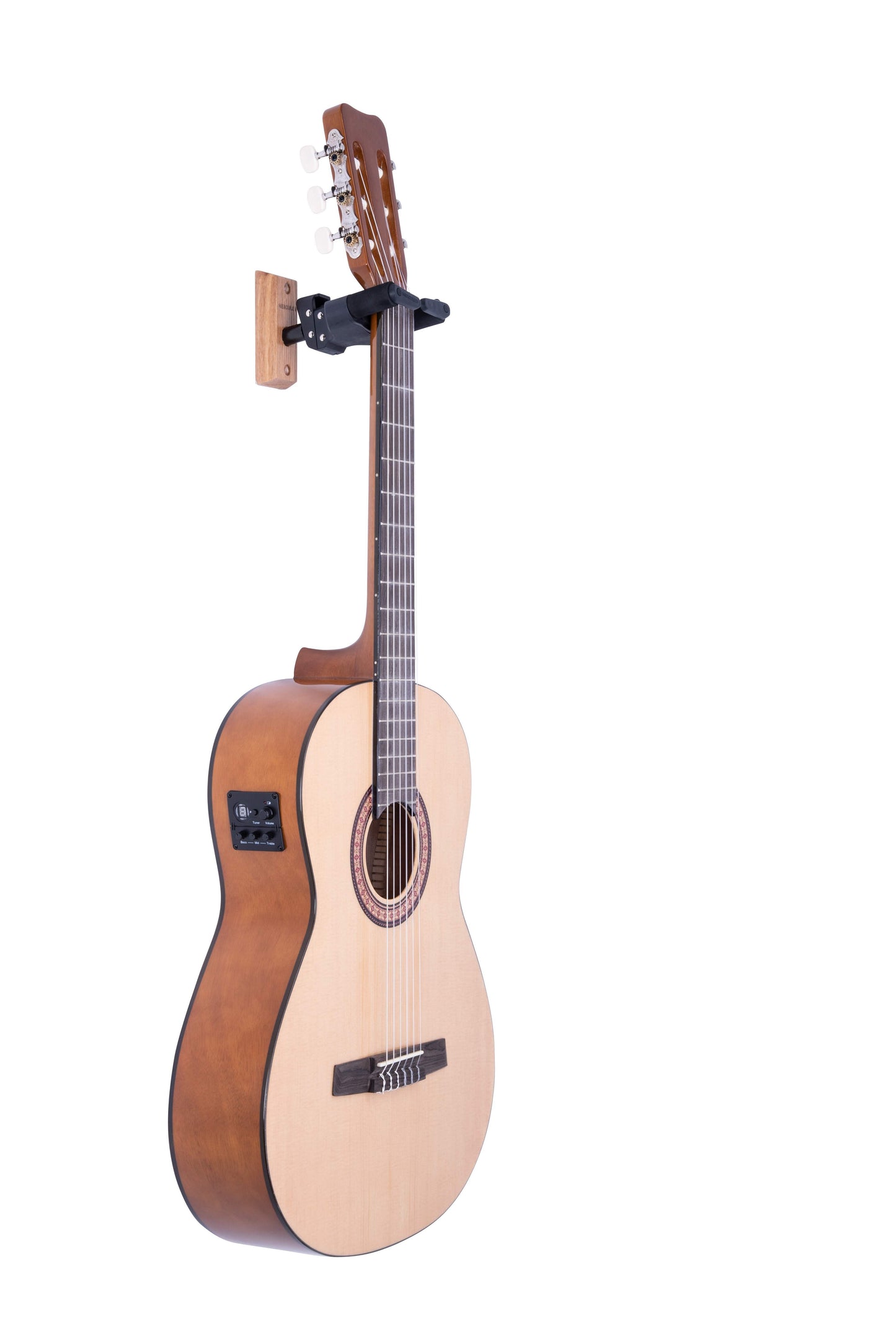 Hercules GSP38WB PLUS Auto Grip Wall Mount Guitar Hanger - RED Wood Base