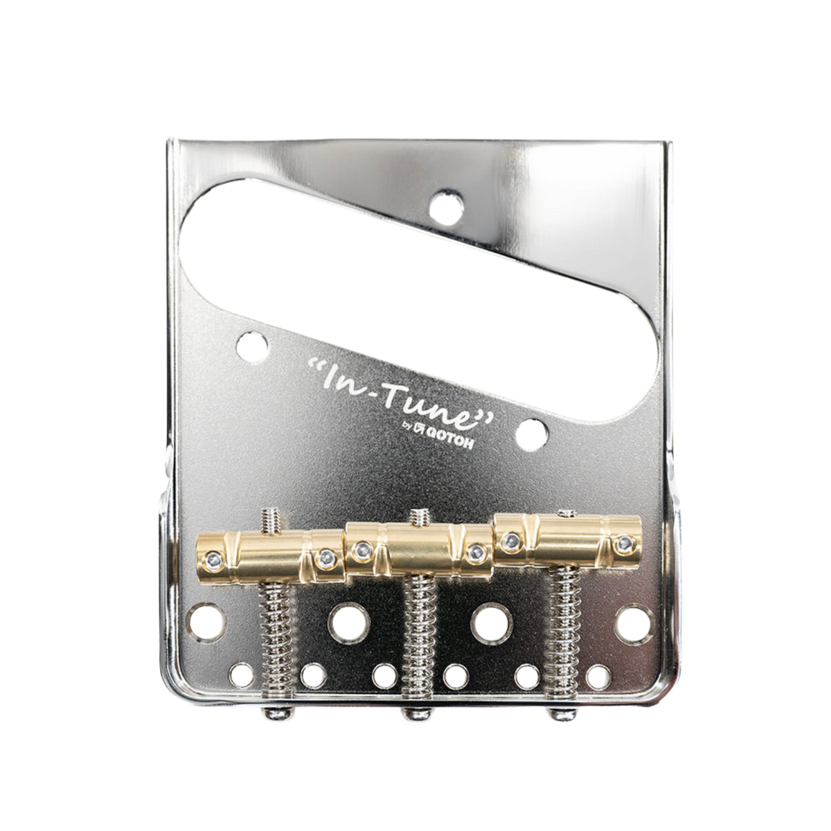 Gotoh BS-TC1S In-Tune Steel Tele Bridge Cut Down Sides Brass Saddles -NICKEL