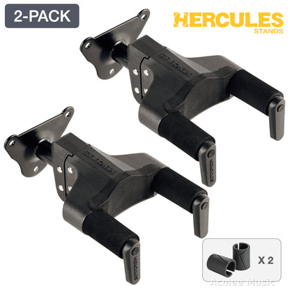 2-PACK Hercules GSP39WBPLUS Guitar/Bass Hanger Wall Mount - Steel Base