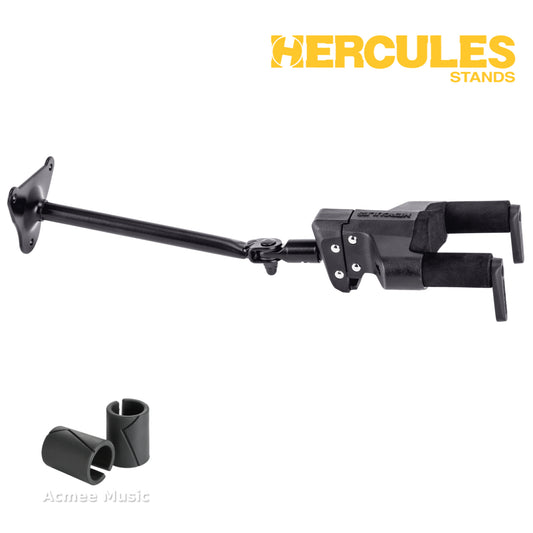 Hercules GSP40WB PLUS AutoGrip Guitar Wall Mount  Hanger - Steel Base Long Arm