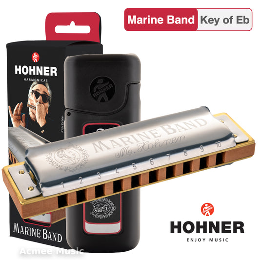 Hohner Marine Band 1896 Diatonic Harmonica with Case - Key of Eb