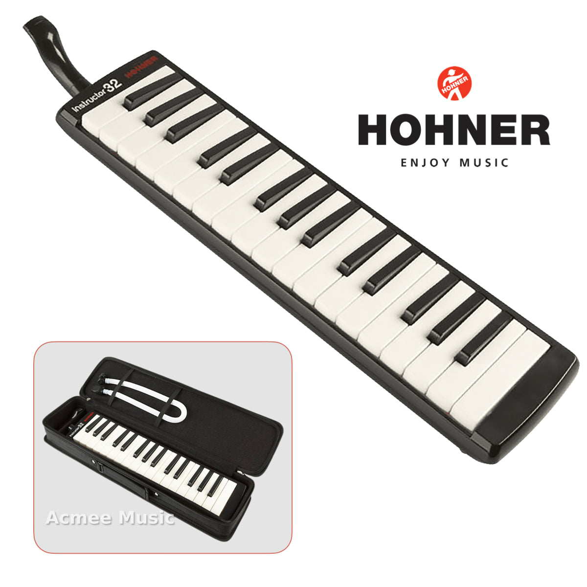 Hohner 32B Instructor 32-Keys Melodica with Case and Mouthpiece