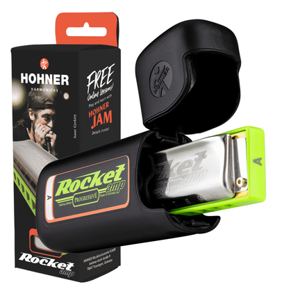 Hohner Rocket Amp ROCKA-A Progressive Diatonic Harmonica with Case - Key of A