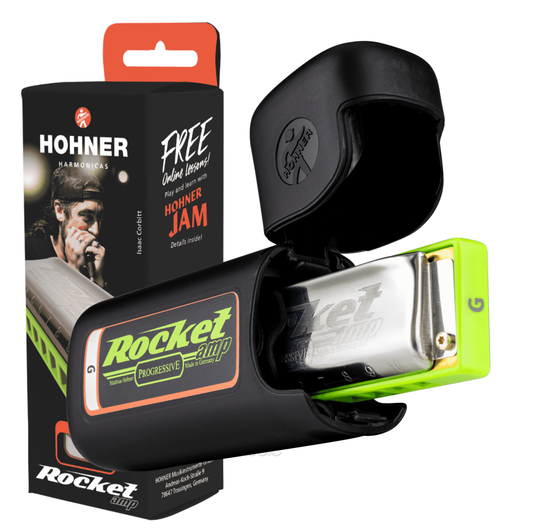 Hohner Rocket Amp ROCKA-G Progressive Diatonic Harmonica with Case - Key of G