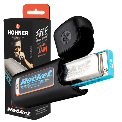 Hohner ROCKET LOW ROCKL-LF# Diatonic Progressive Harmonica with Case - Key of Low F#