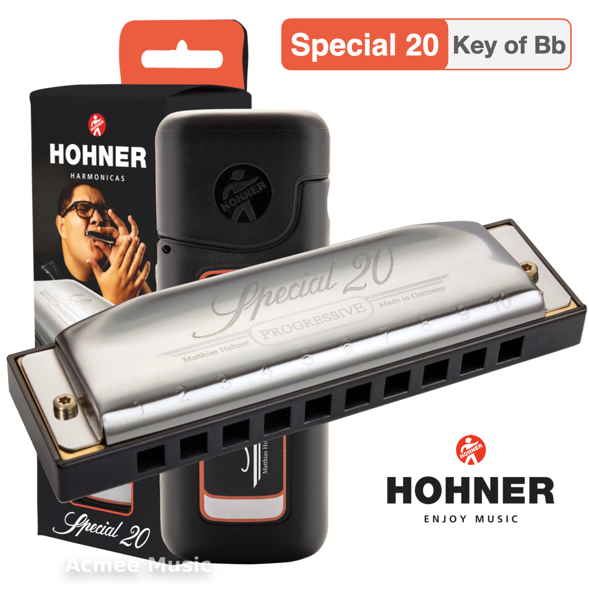Hohner Special 20 Diatonic Harmonica SPC-20 with Case - Key of Bb