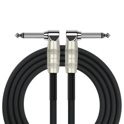 Kirlin IP-203PR 10FT Guitar Instrument Pro Audio Cable - 20AWG, 1/4" Right Angle Mono Plug