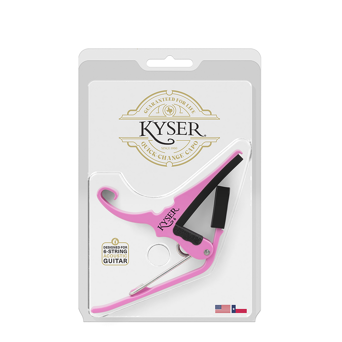 Kyser Quick Change Acoustic 6 String Guitar Capo - Pink Revival