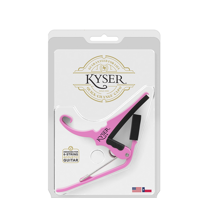 Kyser Quick Change Acoustic 6 String Guitar Capo - Pink Revival