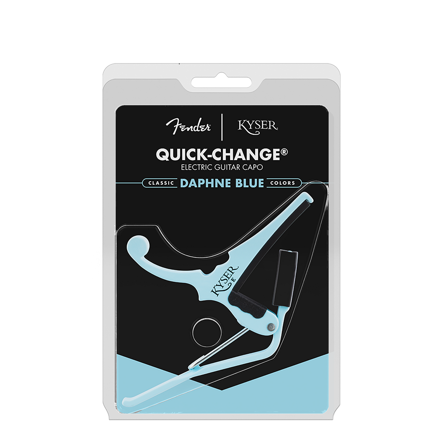 Fender x Kyser Quick Change Electric Guitar Capo - Daphne Blue