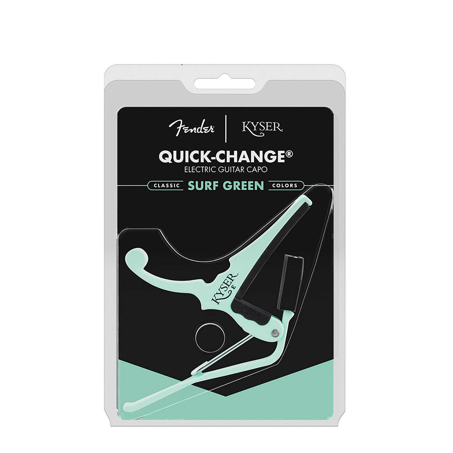 Fender x Kyser Quick Change Electric Guitar Capo - Surf Green