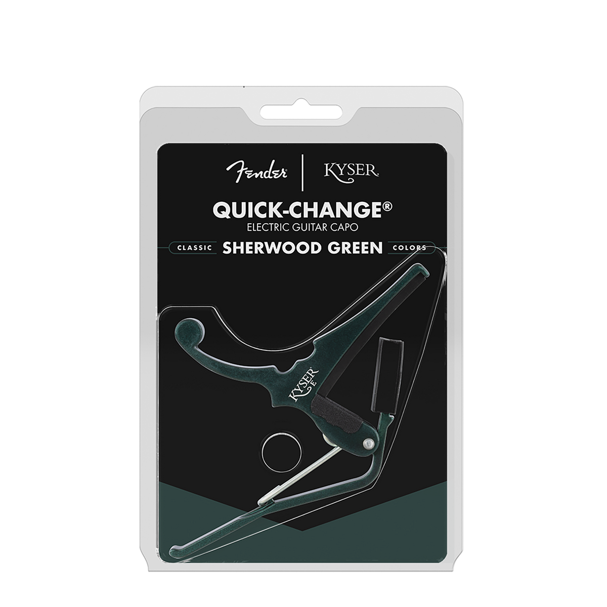 Fender x Kyser Quick Change Electric Guitar Capo- Sherwood Green