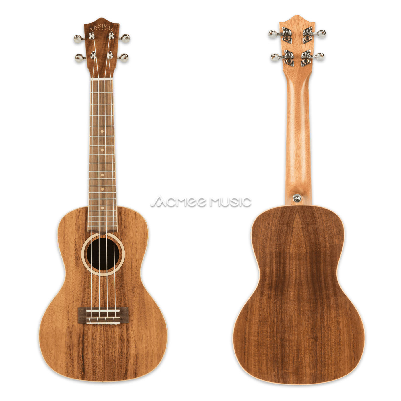 Lanikai ACST-C Solid Acacia Top Concert 23" Ukulele with Padded Gig Bag