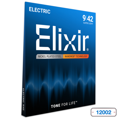 Elixir 12002 Nanoweb Super Light Electric Guitar Strings (9-42)