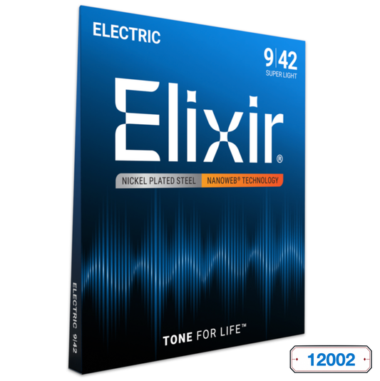 Elixir 12002 Nanoweb Super Light Electric Guitar Strings (9-42)