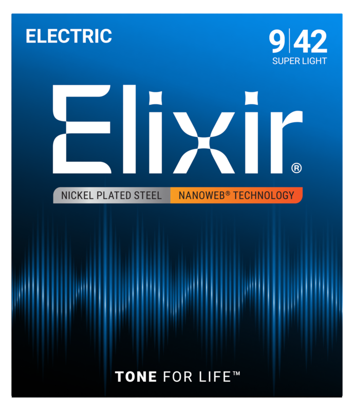 Elixir 12002 Nanoweb Super Light Electric Guitar Strings (9-42)
