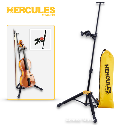 HERCULES Violin/Viola Stand DS571BB with Detachable Rosin Holder and Bag