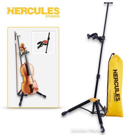HERCULES Violin/Viola Stand DS571BB with Detachable Rosin Holder and Bag