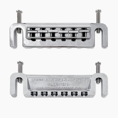 Leo Quan Badass CHROME Wraparound Guitar Bridge wIth Metric Locking Stud for Import Brands