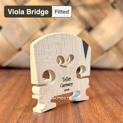 Teller Germany*** Fitted VIOLA Bridge Ebony V Insert - Size Options 46mm, 48mm