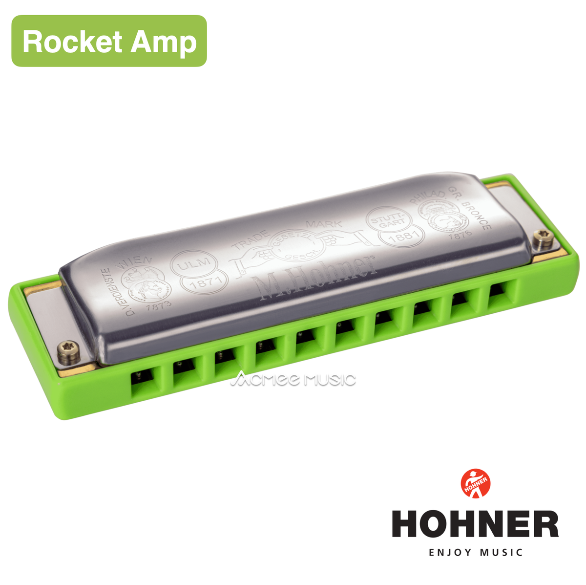 Hohner Rocket Amp ROCKA-G Progressive Diatonic Harmonica with Case - Key of G
