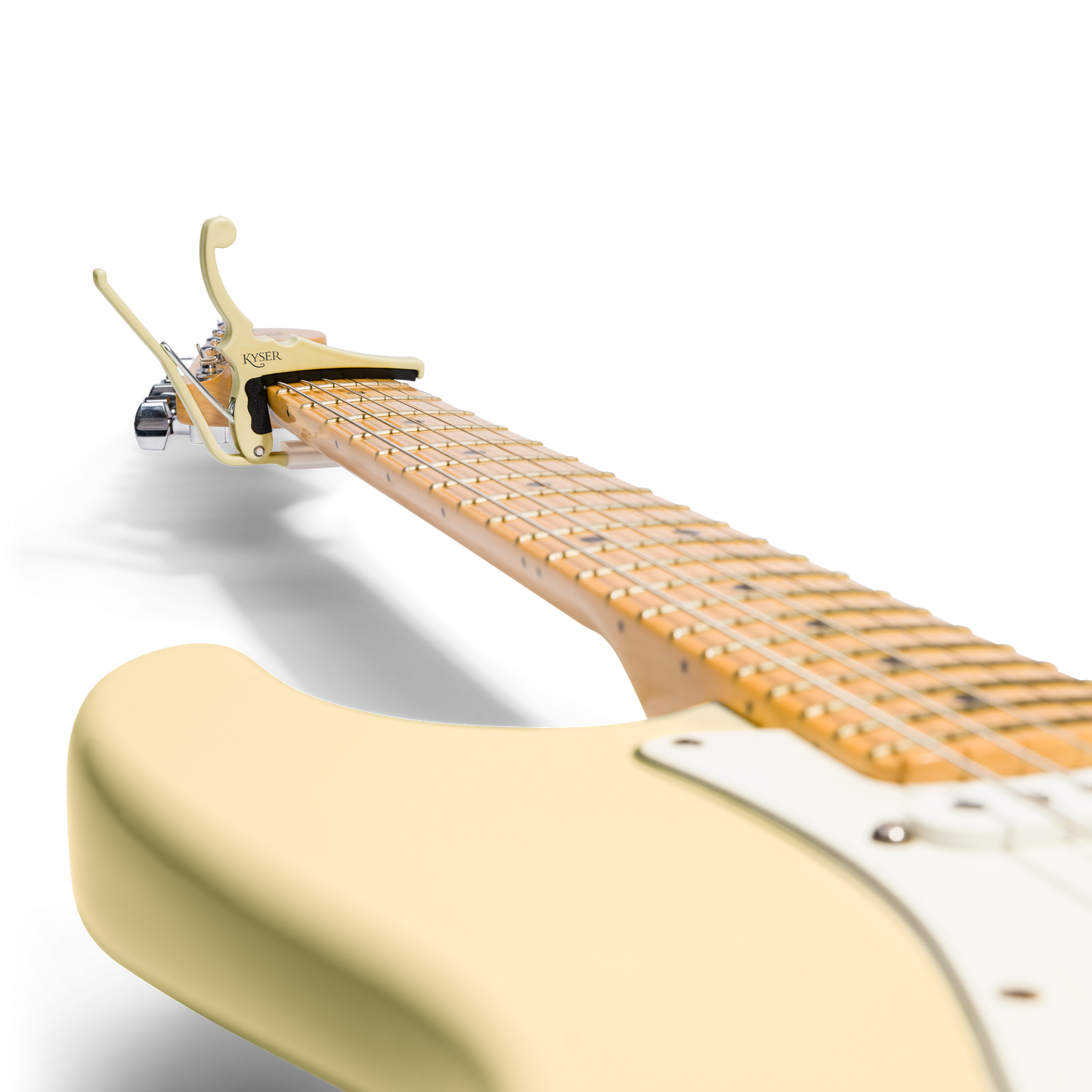 Fender x Kyser Quick Change Electric Guitar Capo - Olympic White