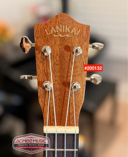 Lanikai MAS-C All Solid Mahogany Concert Ukulele w/Foam Case, Hanger, Capo,Tuner & Strap