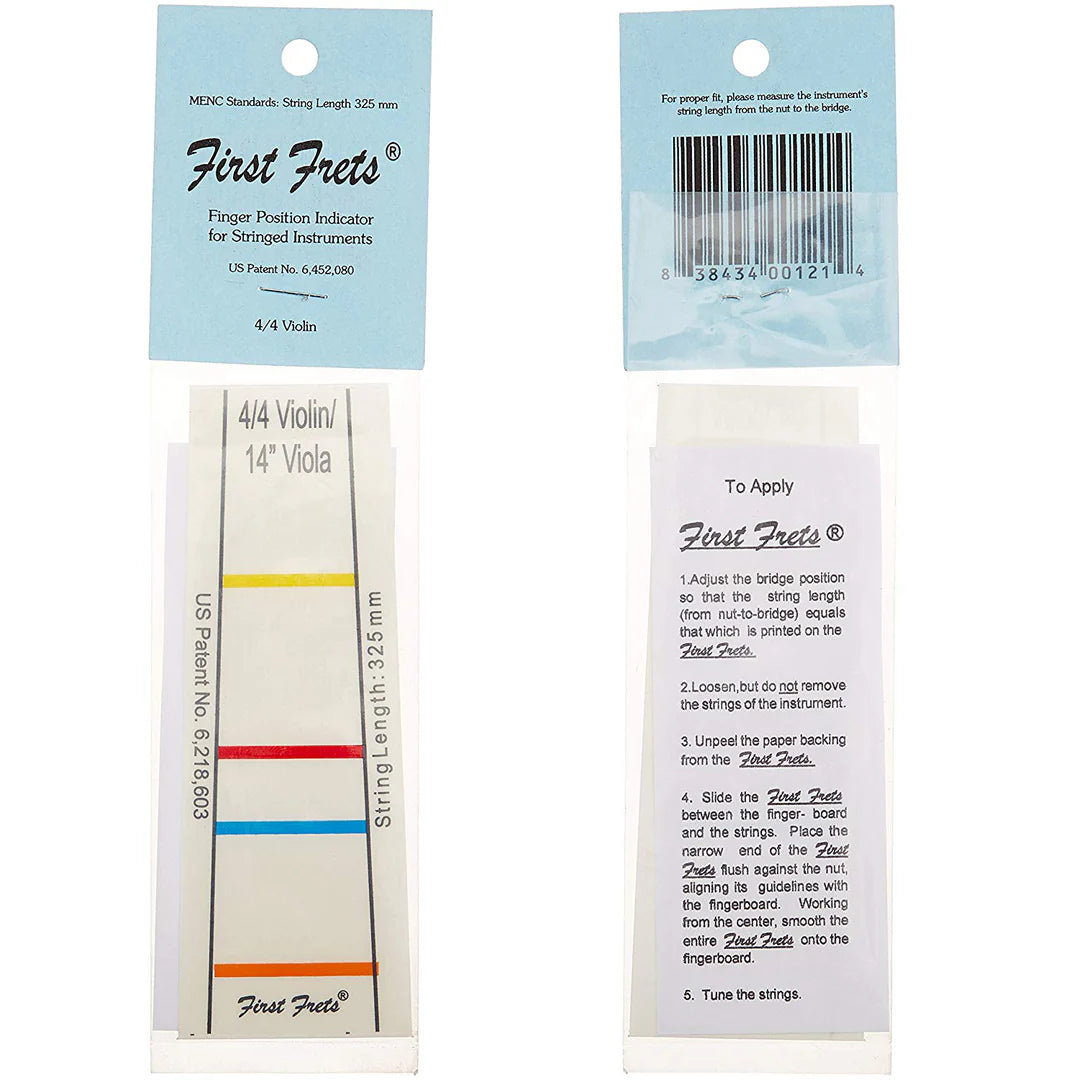 First Fret Fingering Decal Position Indicator for 4/4 Violin (14" Viola)