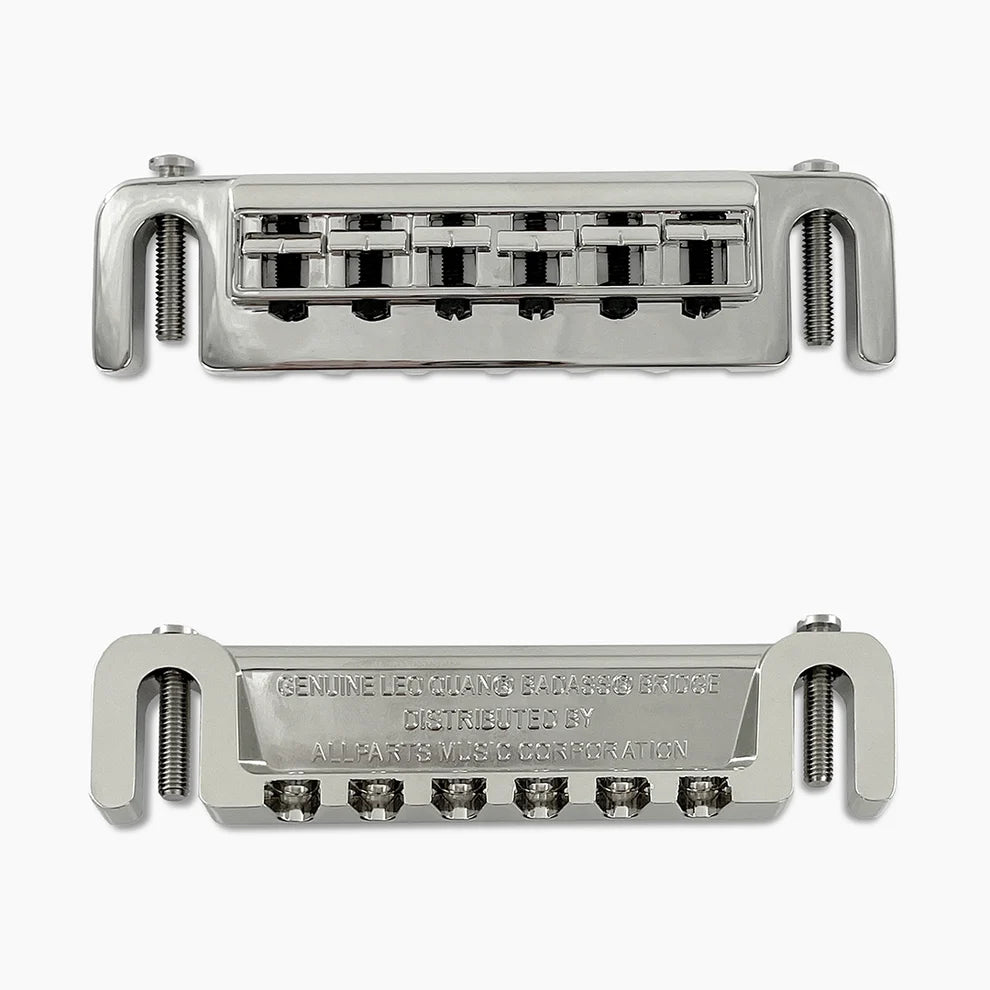 Leo Quan Badass NICKEL Wraparound Guitar Bridge with SAE Locking Studs for US-made Brands