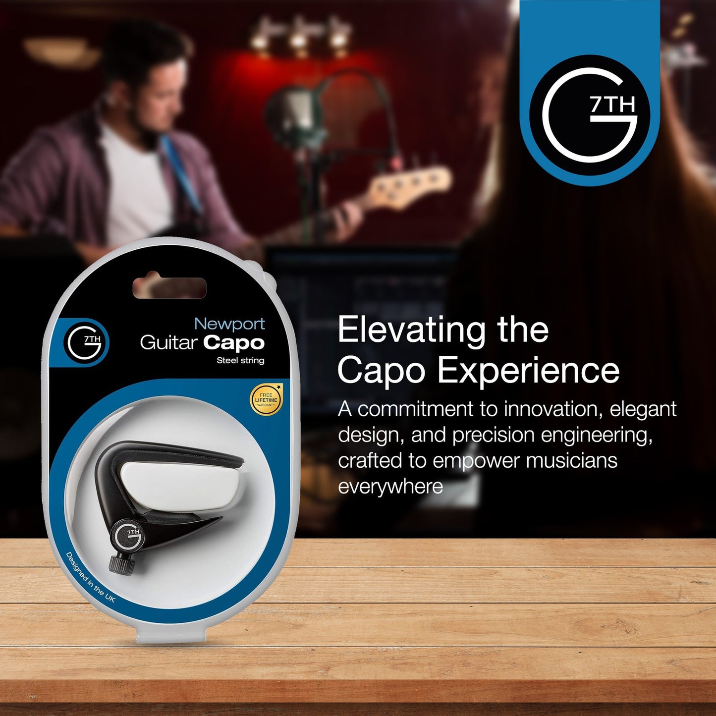 G7th Newport 6-String Guitar Capo Fine-Tune Quick Release - Satin Black